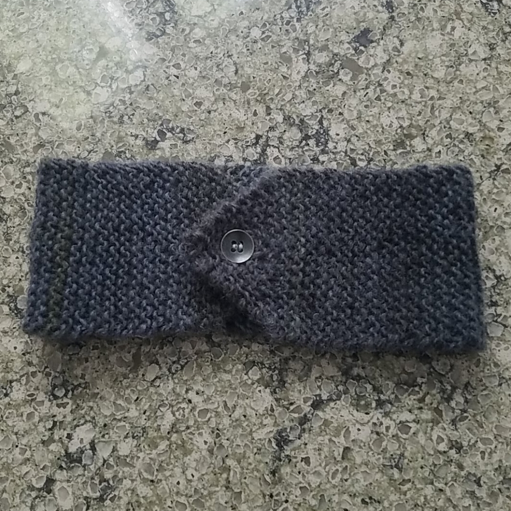 New Knitted Gray Head Band